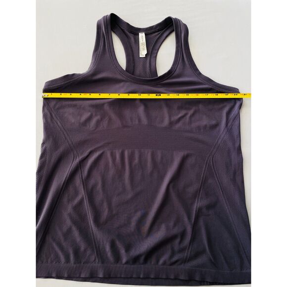 ~ Athleta 1X Momentum Purple Seamless Tank Racerback, removable cups, stretch! - Picture 5 of 13